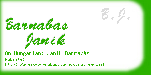 barnabas janik business card